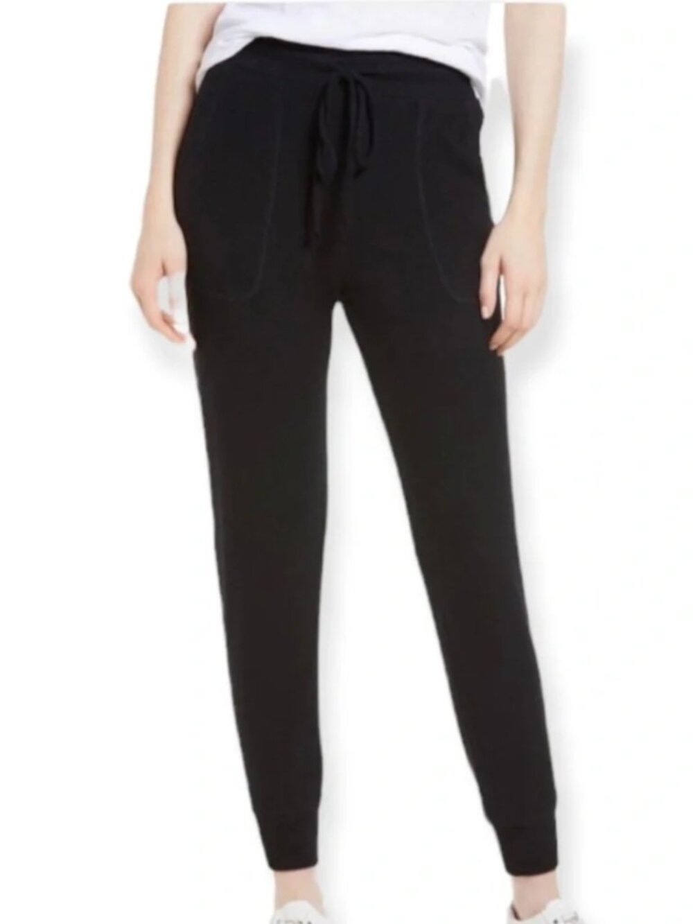 GIBSON LOOK Living in Yellow Skye Knit Black Joggers Lounge Pants Size XS